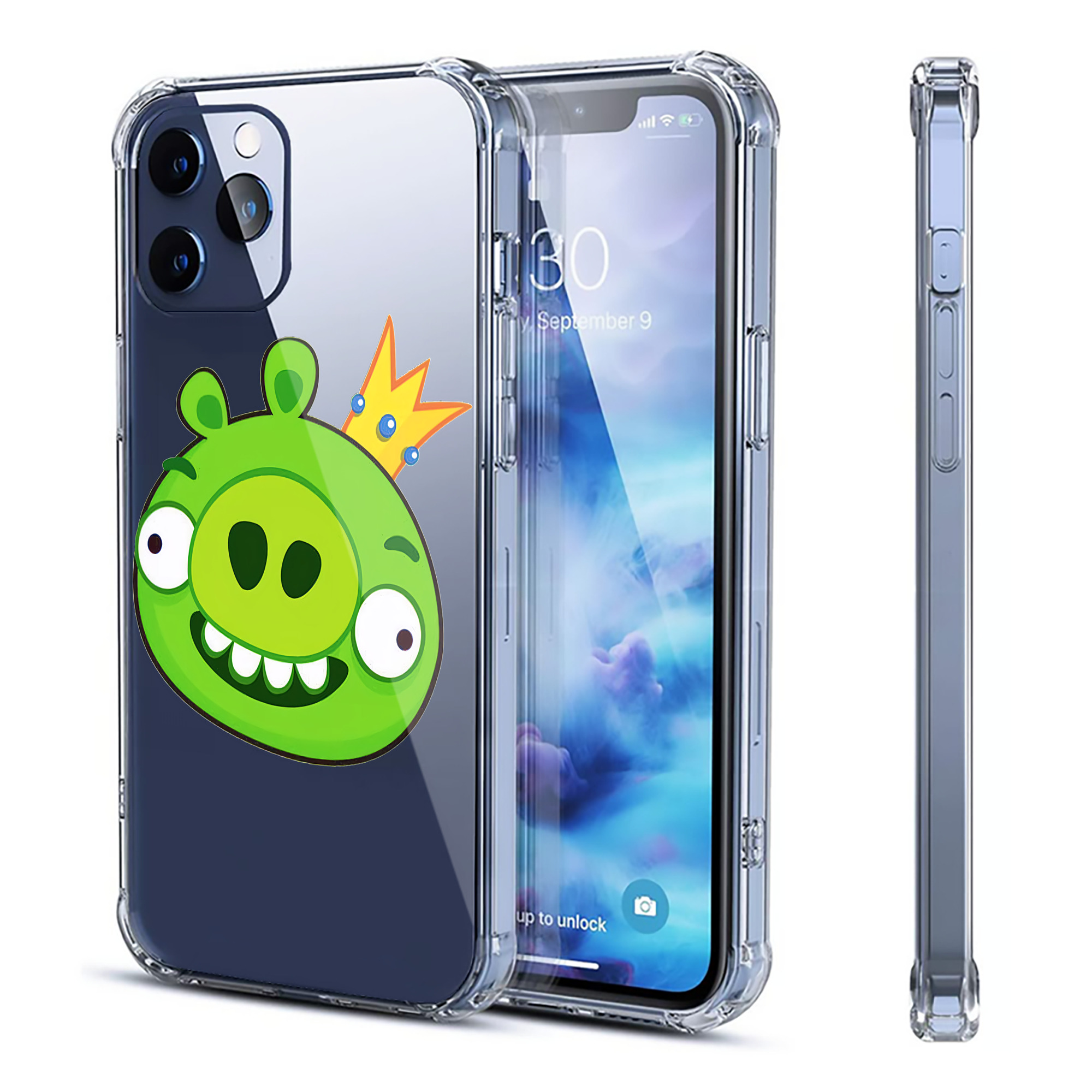 （画像用） Angry Birds アングリーバード 【iPhone 12シリーズ対応】透明スマホケース（クリアソフトケース）